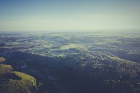 scenic view of green hills in switzerland