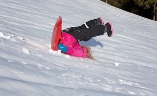 girl riding downhill