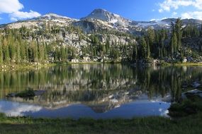 mountain lake in national park in America