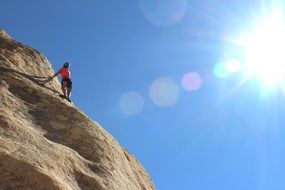 man on a high cliff