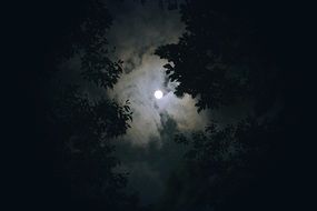 landscape of Clouds and moon