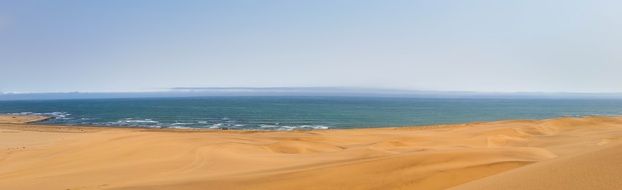 Africa NamibiÑ sea sand beach panorama