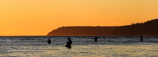 Fishermens on a beach