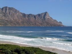 photo of mountains and sea coast