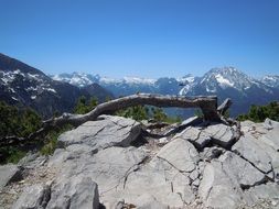 stones on alpine mountain