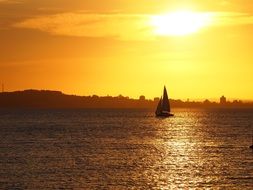 sunset over a lake in brazil