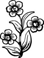 painted plant with three buds