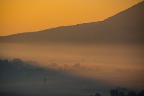 morning sun over the mountains