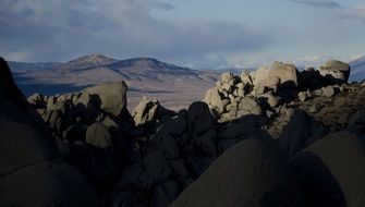 blocks of stones on the mountain