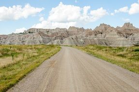 gravel road and rocks in Dakota National Park