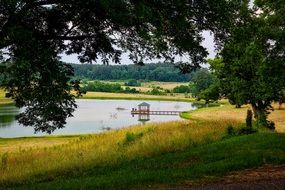 distant view of a lake in alabama