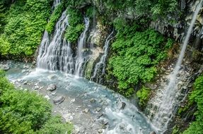 waterfall of shirahige at summer, japan, Hokkaido