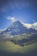 Distant view of the ice wall in Switzerland