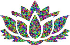 painted rainbow lotus