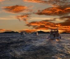 picturesque red Sky
