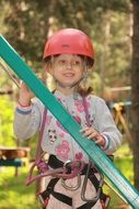 happy Girl in helmet