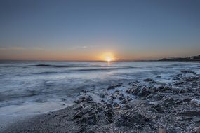 sunset over the spanish coast