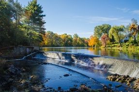 waterfall on a picturesque stream