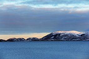 evening photo of the coast of Tromso in Norway