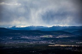 mountain in the snow in norway