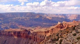 panorama of Grand Canyon on a clear day, usa, arizona