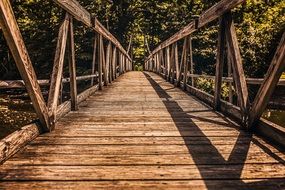 Wood bridge for passage