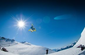 freestyle in the alps under the bright sun