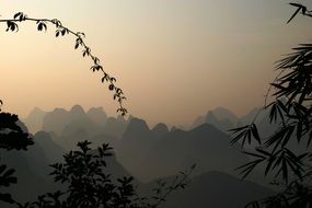 fog over the river in china