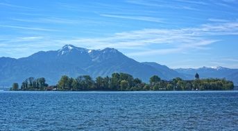 landscape of chiemsee in Bavaria