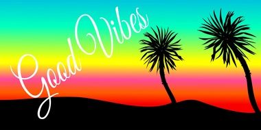 Palm Tree Beach drawing