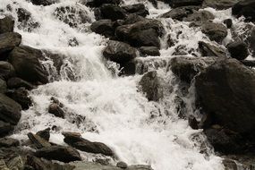 Waterfall and Rocks in austria