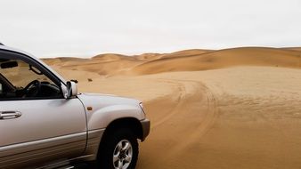 travelling through the Namibian desert