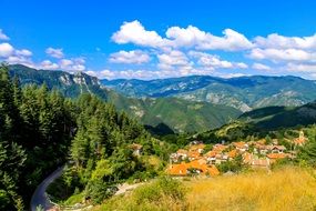 landscape of a Bulgarian village