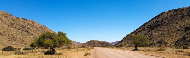 desert road in namibia, africa