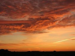 red Clouds Sunset