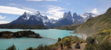 panorama of the national park Torres del Paine