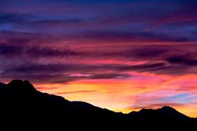 crimson sunset over the Tatras