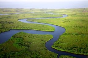 Landscape of river bed
