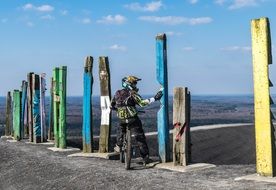 Mountain bikers on mountain