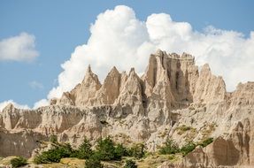 rocks in the Badlands national park