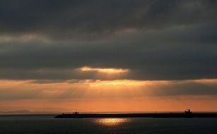 reflection of the golden sun in the sea view from Soledad Miria
