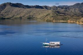 boat on a lake in indonesia