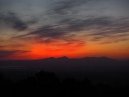 evening glow over the balearic islands