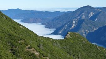 panorama of lake Walchensee surrounded by mountains in Germany