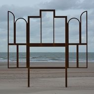 Landscape of beach in Oostende