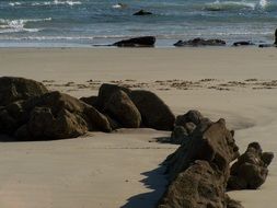 stones on the beach near the sea