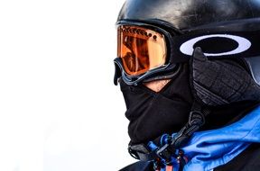 portrait of Man in snowboard mask