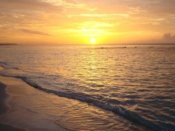 sunset on the beach in Jamaica