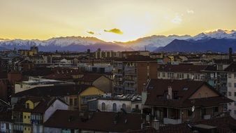 Turin in the evening