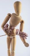 Wood Wood Doll Flower Flowers